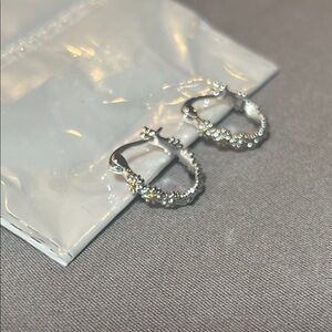 💎 Silver Huggies Earrings